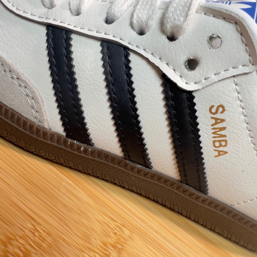 Adidas Samba Vegan Men's Size 5 White Black Gum Sole FW2427 Unisex Women's 6.5 - Picture 9 of 11